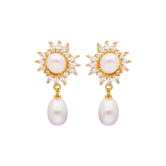 J Pearls Blazing Pearl Earrings - Real Pearl Jewelry