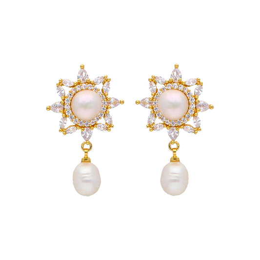J Pearls Ferna Pearl Earrings - Real Pearl Jewelry