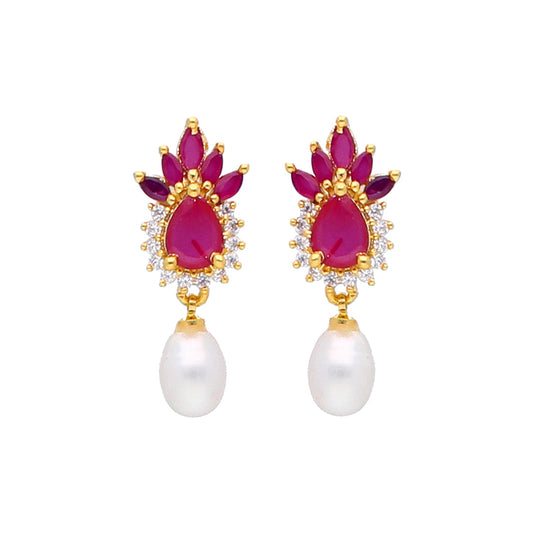 J Pearls Sparkle Pearl Earrings - Real Pearl Jewelry