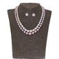 J Pearls Pahal 2 Lines Pearl Necklace Set - Real Pearl Jewelry
