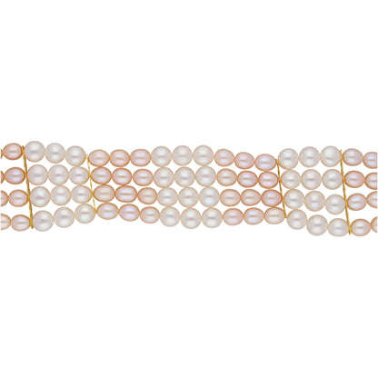 J Pearls Jabala 4 Lines Pearl Choker - Real Pearl Jewelry