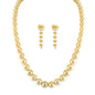 J Pearls Single Line Peach Pearl Classic Set - Real Pearl Jewelry