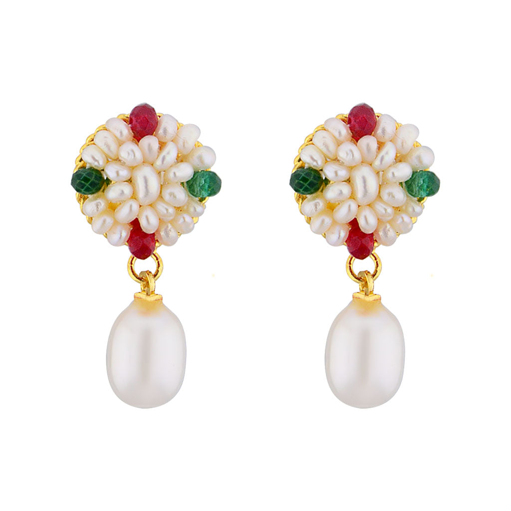 J Pearls Graceful Drop Pearl Earrings - Real Pearl Jewelry