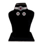J Pearls Jabala 3 Lines Button Choker Set - Real Pearl Jewelry