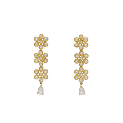 J Pearls Baasima 1 Line Necklace Set - Real Pearl Jewelry