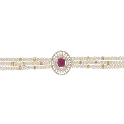 J Pearls Kashvi Pearl Choker - Real Pearl Jewelry