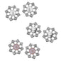 J Pearls Combo Of 3 Pairs Flower Shining Earrings - Real Pearl Jewelry