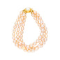 J Pearls 3 Line Fancy Pearl Bracelet - Real Pearl Jewelry