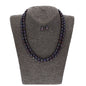 J Pearls 2 Line Black Oval Pearl Set - Real Pearl Jewelry