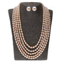 J Pearls 5 Line Oval Pearl Set - Real Pearl Jewelry