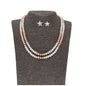 J Pearls 2 Line Mutli-Color Button Pearl Set - Real Pearl Jewelry