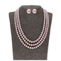 J Pearls 3 Line 8-9Mm Round Pearl Set - Real Pearl Jewelry