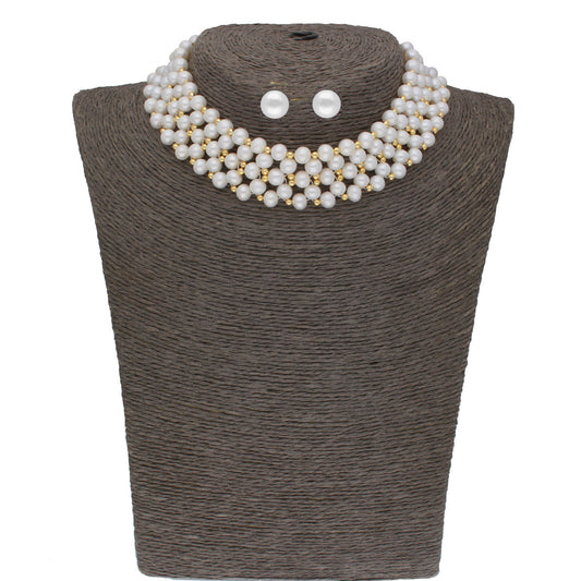 J Pearls Daisy Pearl Choker - Real Pearl Jewelry