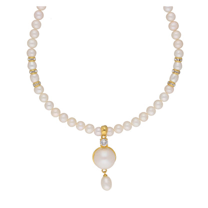 J Pearls Elegant Single Drop Pearl Set - Real Pearl Jewelry