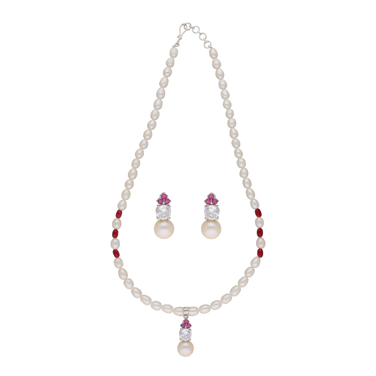 J Pearls Trendy Pearl Pendant Set - Real Pearl Jewelry