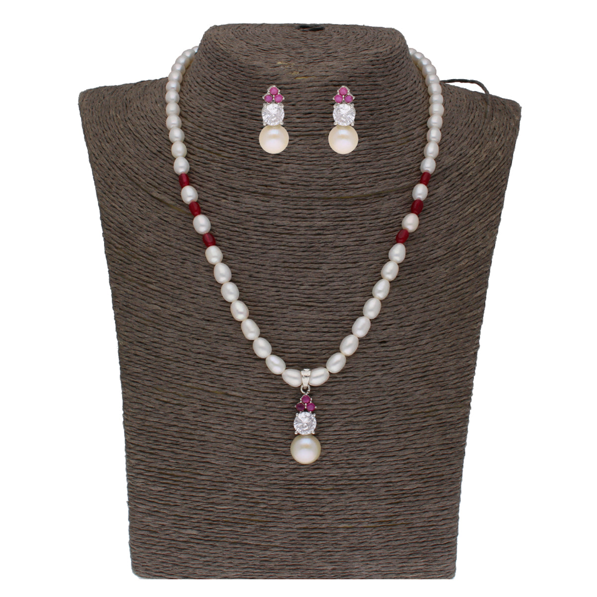 J Pearls Trendy Pearl Pendant Set - Real Pearl Jewelry