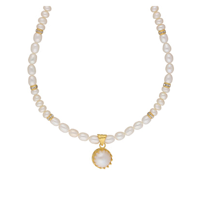 J Pearls Single String Fashionable Pearl Set - Real Pearl Jewelry
