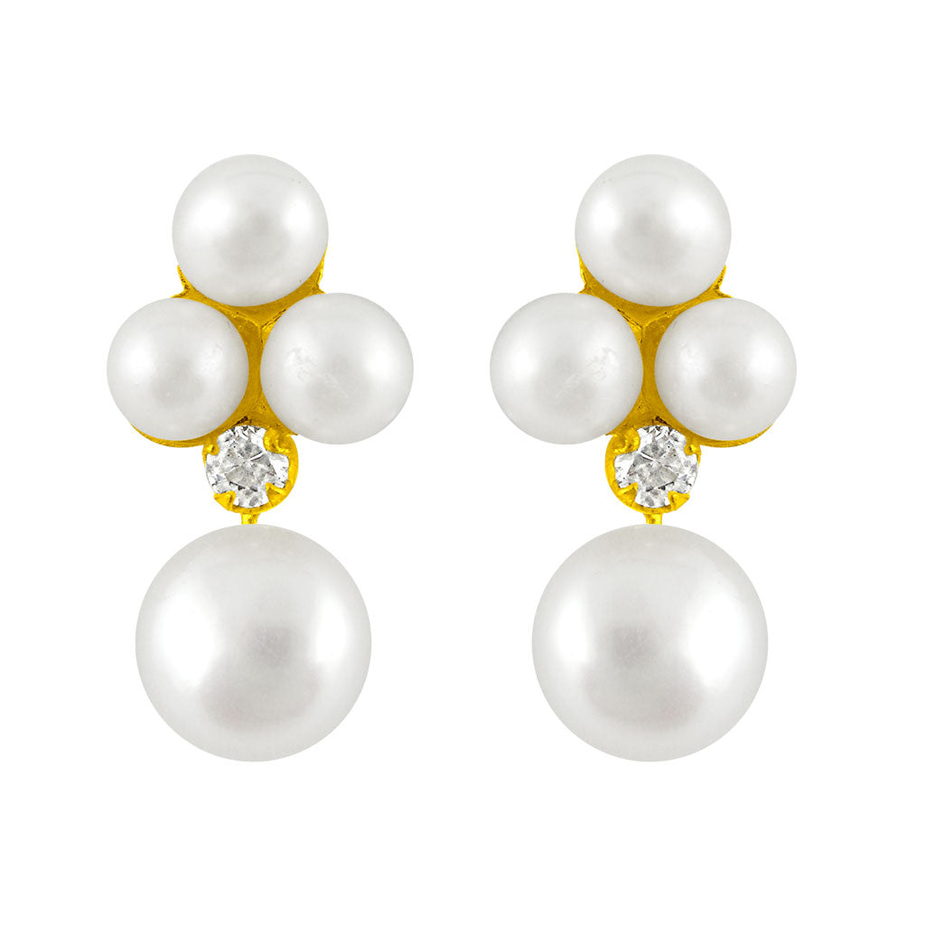 J Pearls Snow White Pearl Earrings - Real Pearl Jewelry