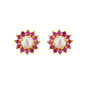 J Pearls Red Rose Pearl Earrings - Real Pearl Jewelry