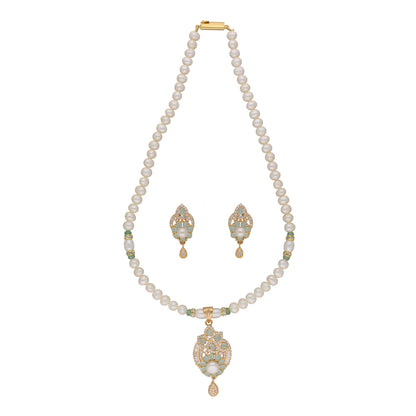 J Pearls Jhanvi 1 Line Pearl Sets - Real Pearl Jewelry