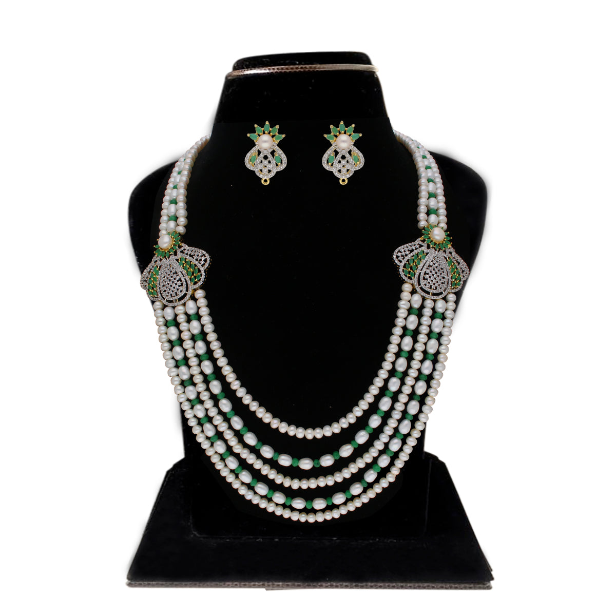J Pearls Baldar 5 Lines Pearl Sets - Real Pearl Jewelry