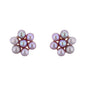 J Pearls 7 Pearls Peach Ear Rings - Real Pearl Jewelry