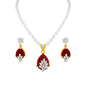 J Pearls Designer Drop Pendant Set - Real Pearl Jewelry
