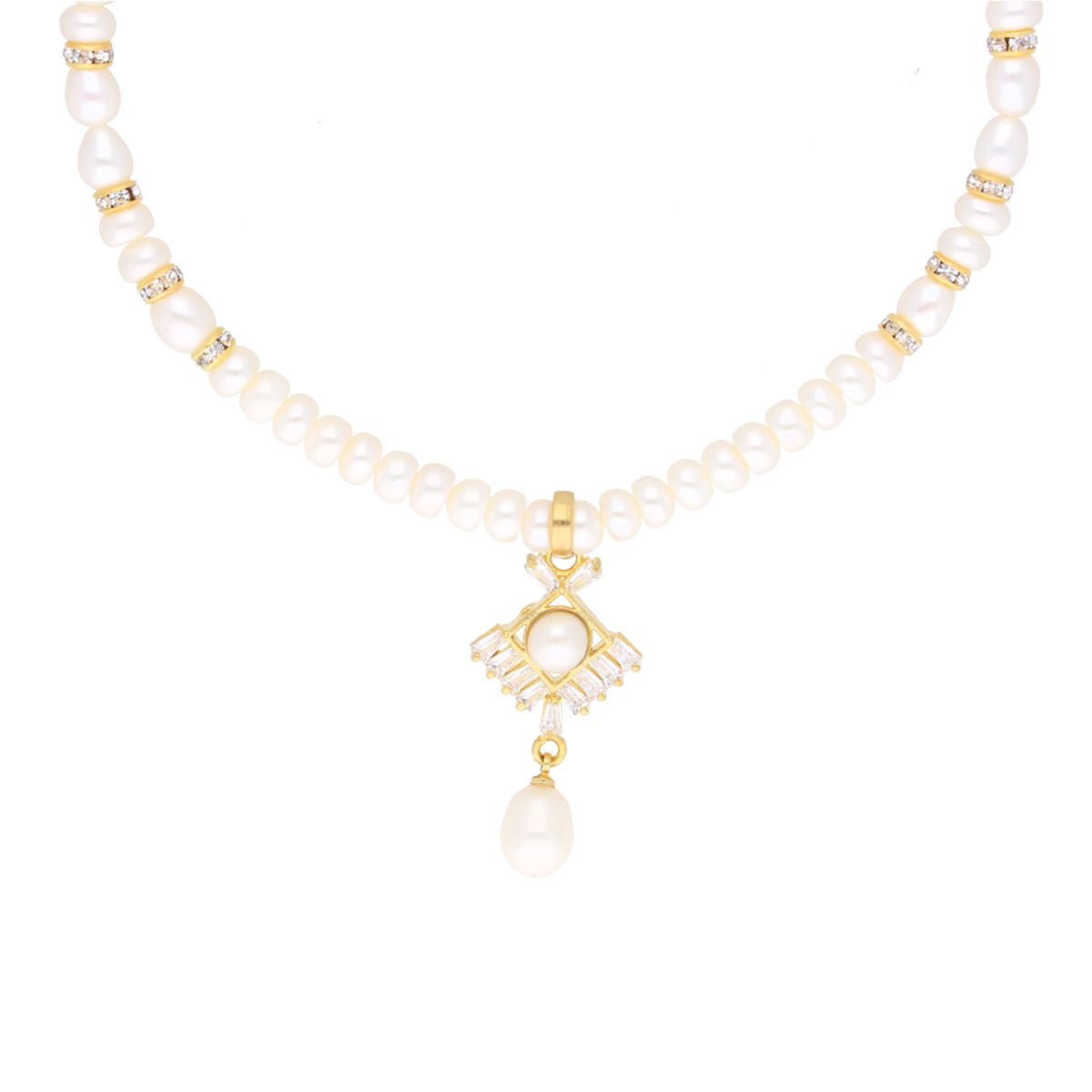 J Pearls Yashvi Pearl Set - Real Pearl Jewelry