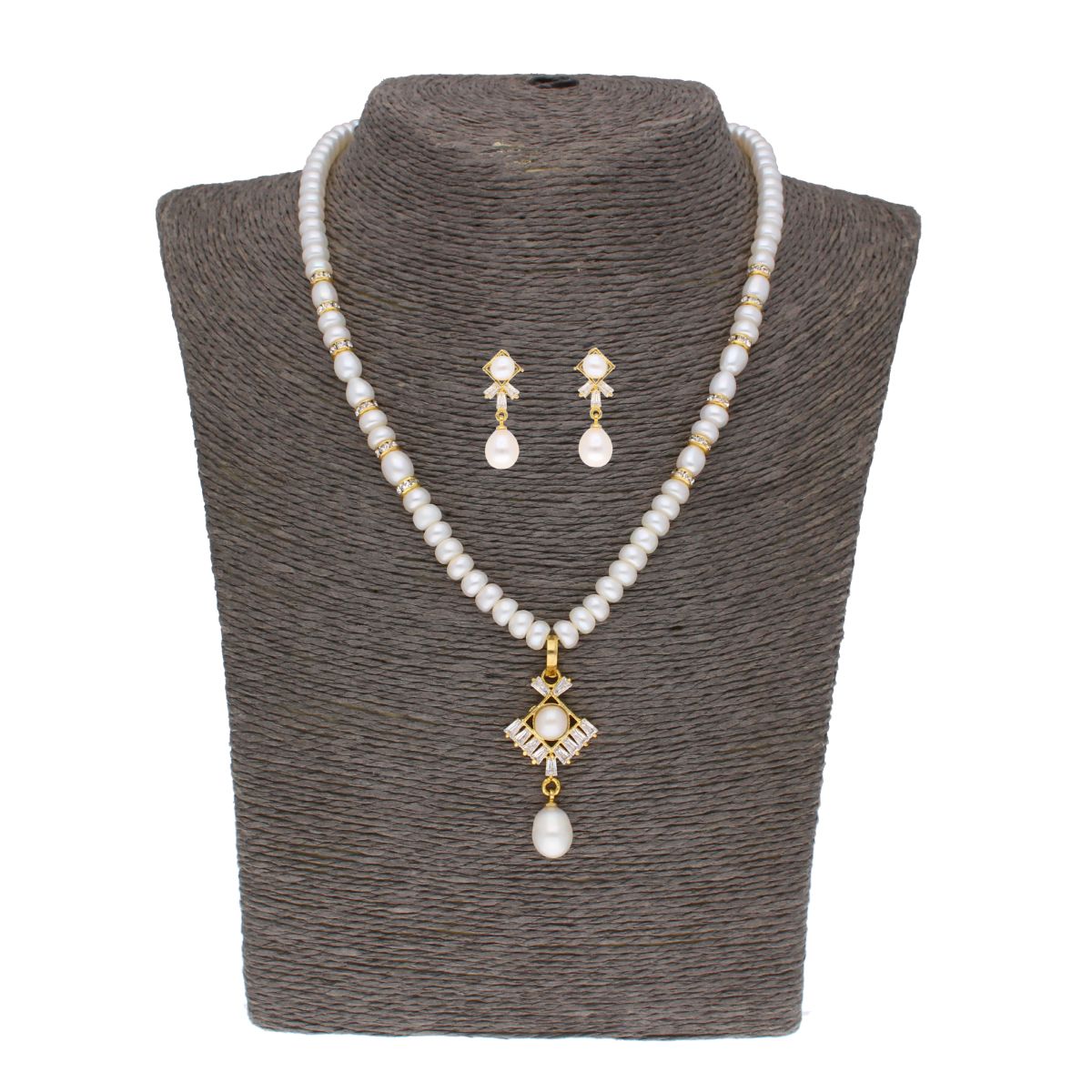 J Pearls Yashvi Pearl Set - Real Pearl Jewelry