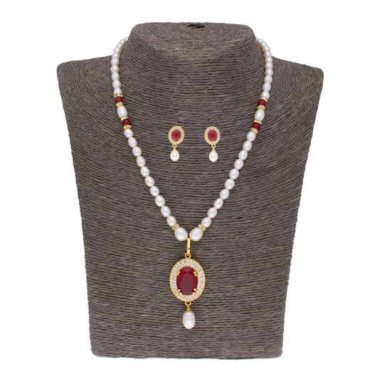 J Pearls Navishka Pearl Set - Real Pearl Jewelry