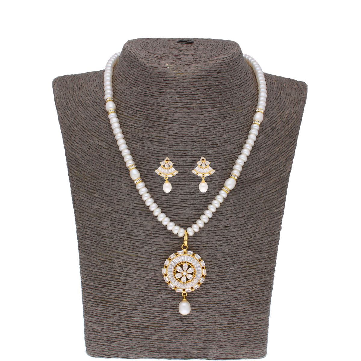 J Pearls Dharna Pearl Set - Real Pearl Jewelry