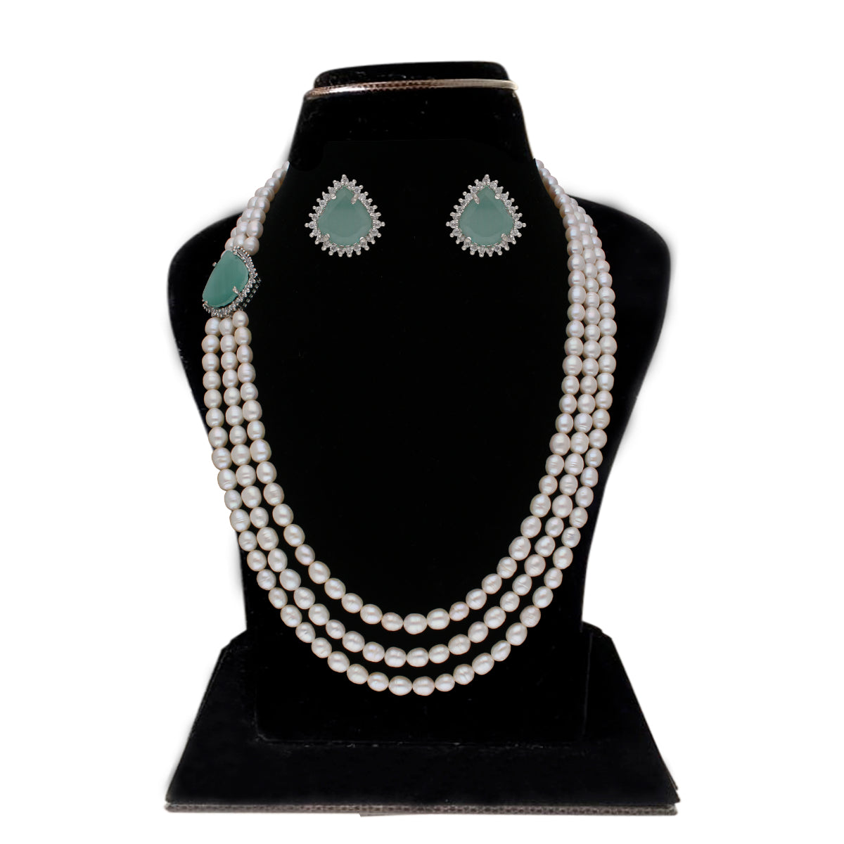 J Pearls Jabala 3 Lines Pearl Set - Real Pearl Jewelry