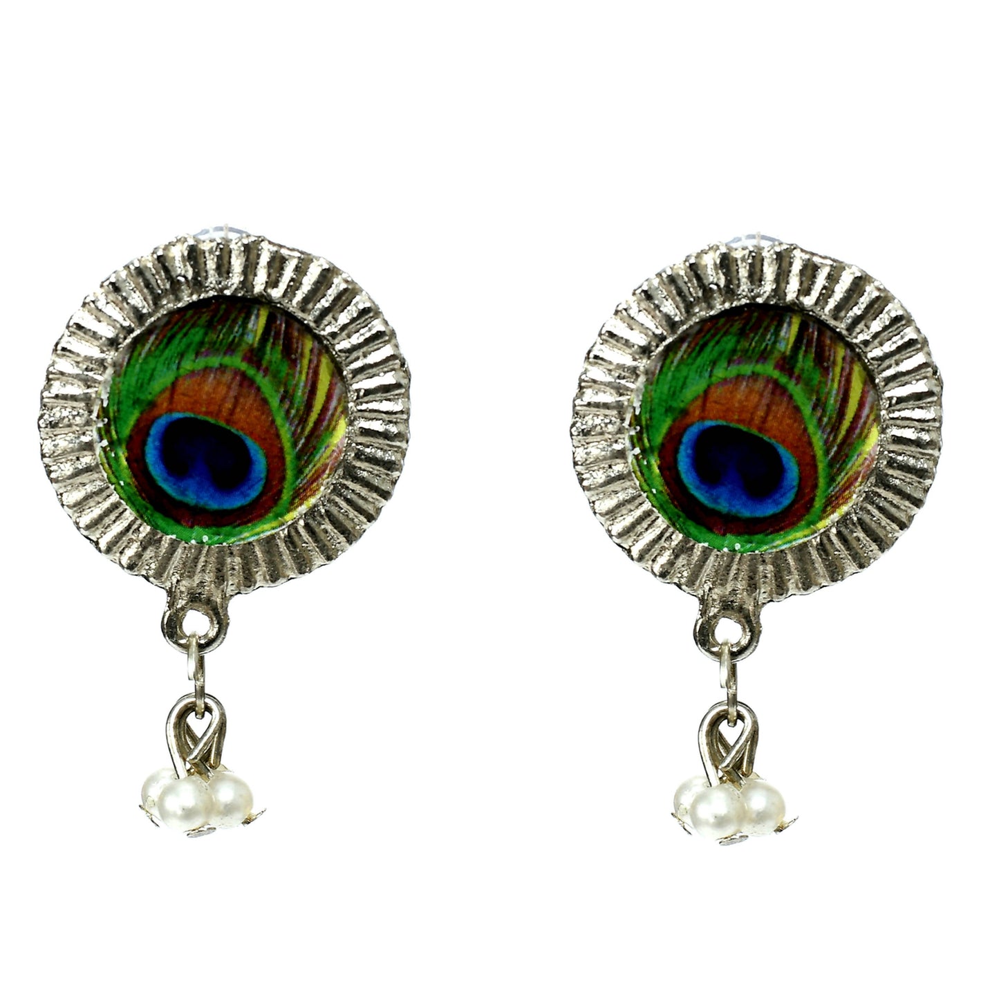 Mominos Fashion Johar Kamal Oxidised Silver-Plated Brass Finish Long Necklace For Women (Silver)