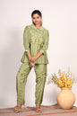Morchari Co Ord Set With Hand Embroidery - Green