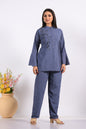 Morchari Co Ord Set With Hand Embroidery - Blue