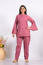 Morchari Co Ord Set With Hand Embroidery - Peach