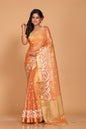 Morchari Kota Zari Stripe Embroidery Saree - Orange
