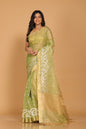 Morchari Kota Zari Stripe Embroidery Saree - Green