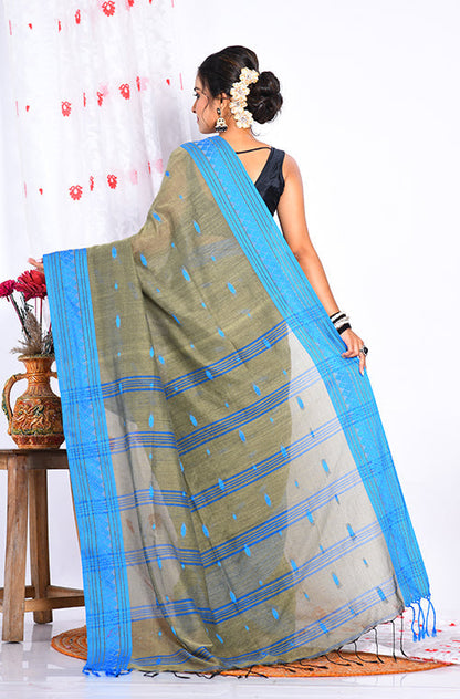 Morchari Cotton Handloom Saree - Grey