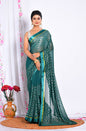 Morchari Heavy Embroidery Saree - Green