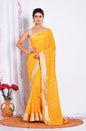 Morchari Heavy Embroidery Saree - Yellow