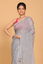 Morchari Kota Embroidery Saree - Grey