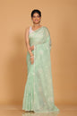 Morchari Kota Embroidery Saree - Lime Green