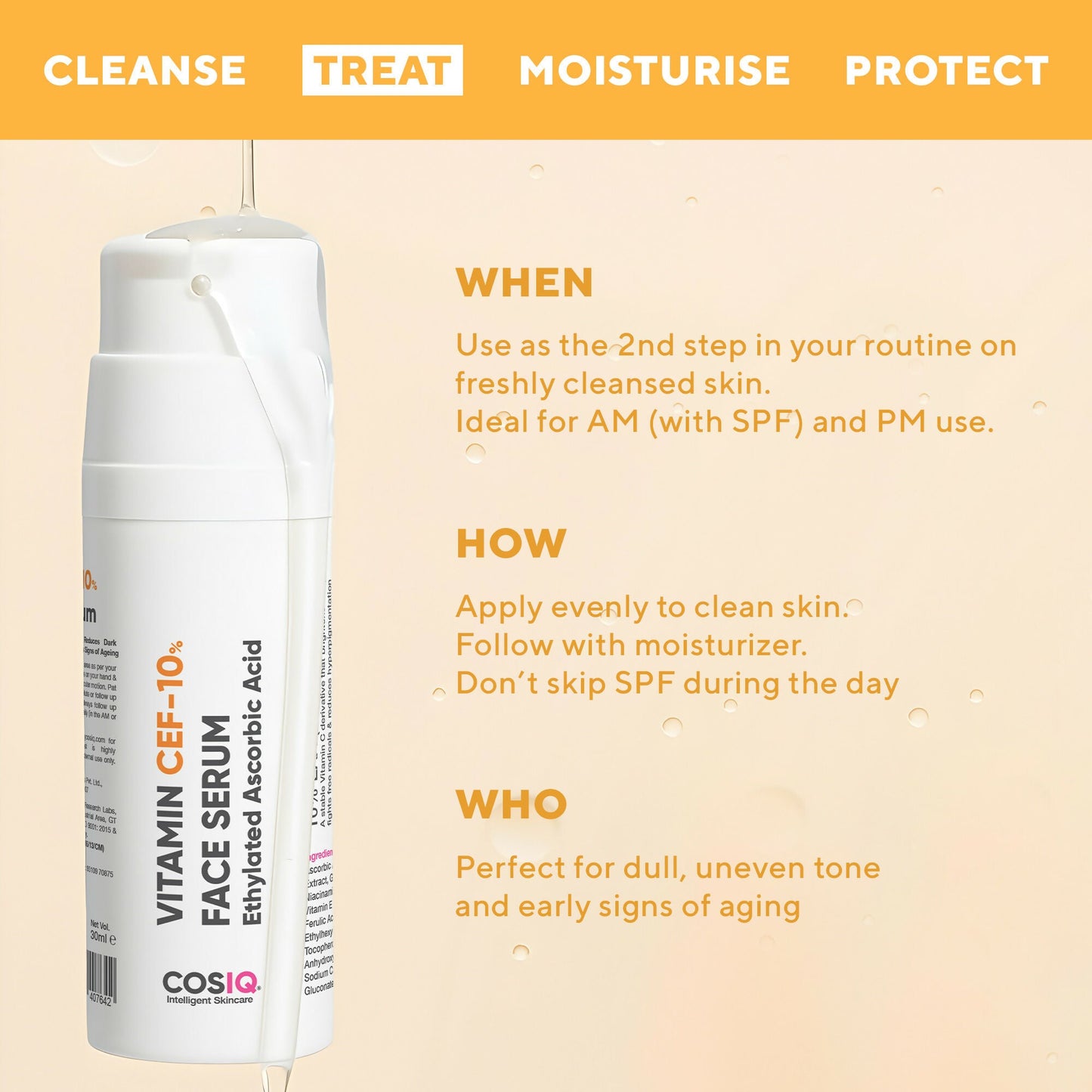 Cos-IQ Vitamin CEF-10% Face Serum