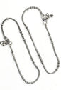 Mominos Fashion Kamal Johar Oxidised Light Weight Silver Anklets