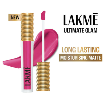 Lakme Ultimate Glam Matte Liquid Lipstick - Pink Prom