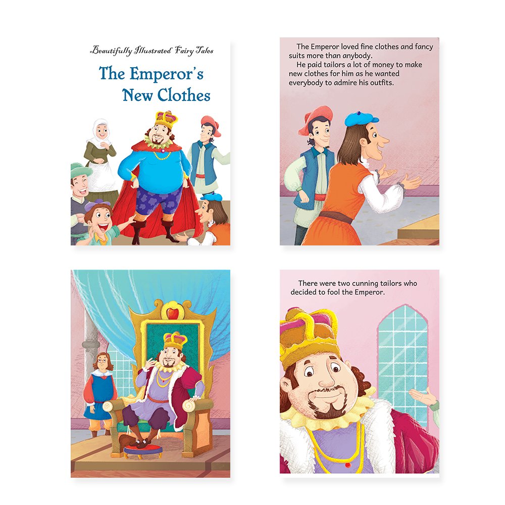 Jolly Kids Beautifully Illustrated Fairy Tales 4 in 1 Books A Set of 2| Ultimate Collection of Bedtime Megical Stories For Children Ages 3-8 Years
