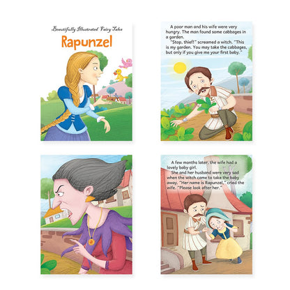 Jolly Kids Beautifully Illustrated Fairy Tales 4 in 1 Books C Set of 2| Ultimate Collection of Bedtime Megical Stories For Children Ages 3-8 Years