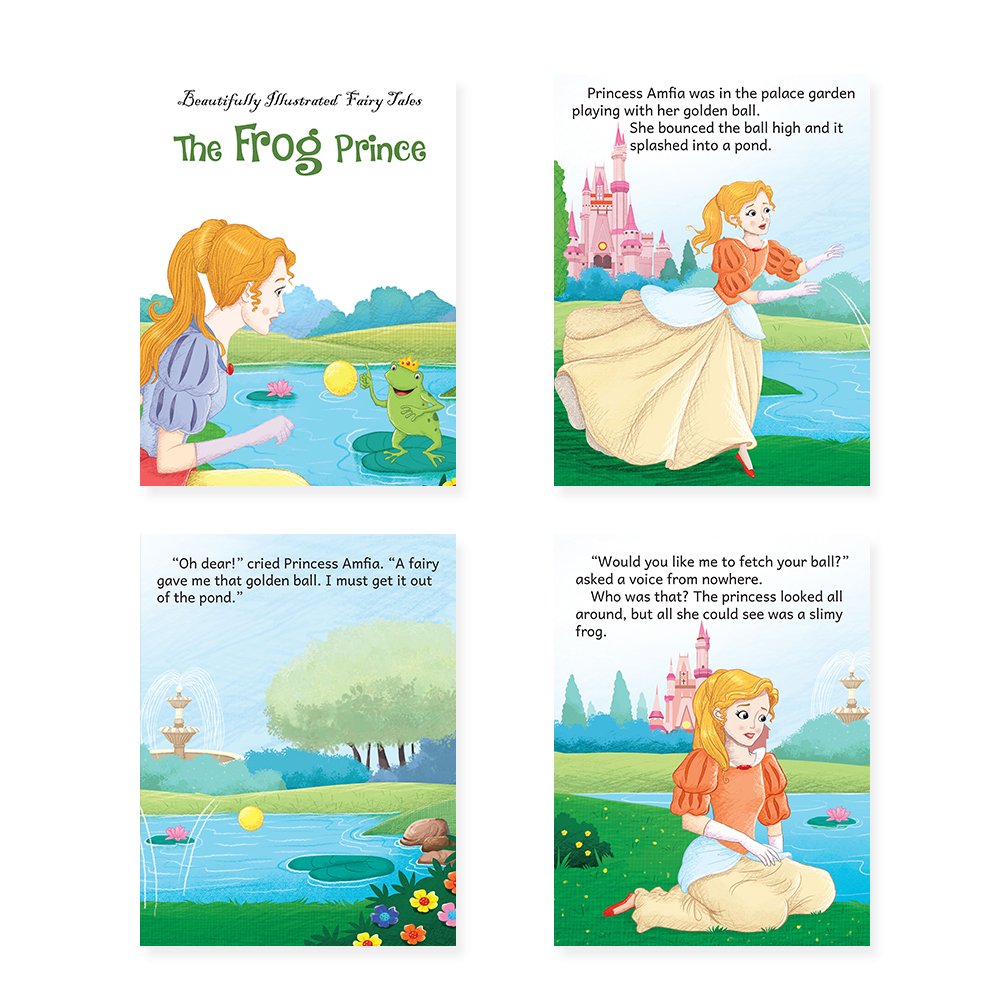 Jolly Kids Beautifully Illustrated Fairy Tales 4 in 1 Books D Set of 2| Ultimate Collection of Bedtime Megical Stories For Children Ages 3-8 Years