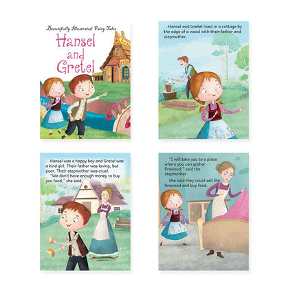 Jolly Kids Beautifully Illustrated Fairy Tales Books D Set of 4 Combo Storytelling Books For Kids Ages 3-8 Years